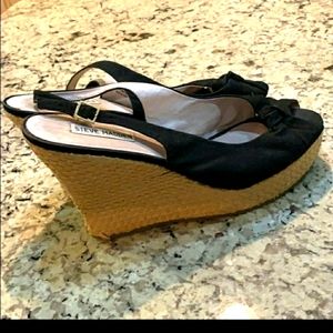Really Nice Pair of Black Open Toe Wedges